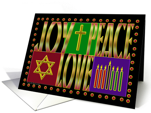 Joy, Peace, Love Interfaith 12 Step card (297279)