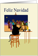 Cat Painting Magi Spanish card