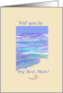 Beach Theme Wedding Best Man card