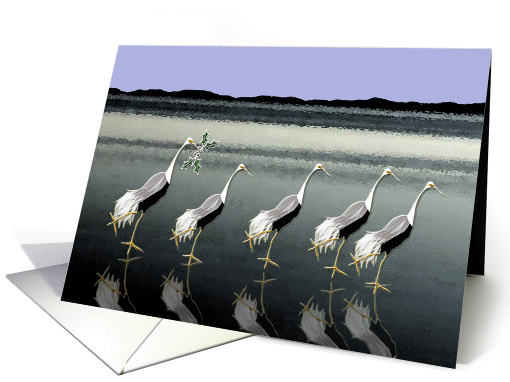 Crane Christmas card (697646)