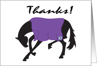 Bowing Horse Thank You card