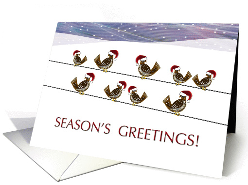 Partridges on Phone Wires card (702337)