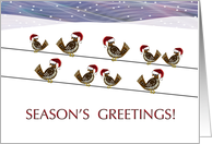 Partridges on Phone Wires card