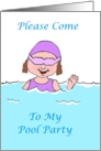 Pool Party invitation card