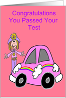 Passed Car Test card