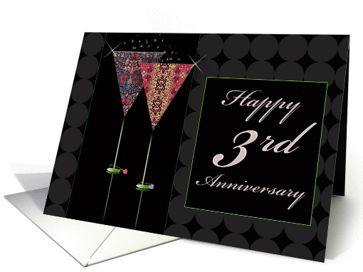 Happy 3rd Anniversary card (417948)