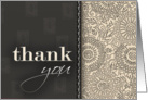 Vintage look thank you card