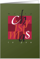 Red Grid Christmas card