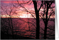 Red Sunset Lake Superior card