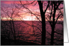 Red Sunset Lake Superior card