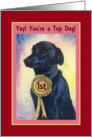 Top Dog, dog show winner. card