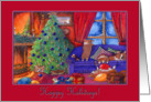 Happy Holidays, Christmas Corgis card