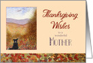 Thanksgiving Wishes Mother, Border Collie in a poppy field card