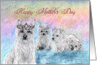 Happy Mother’s Day, westie dog, west highland white terrier, card