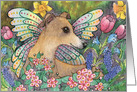 Spring whippet fairy, blank any occasion card