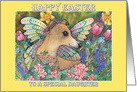 Happy Easter Daughter, spring whippet fairy, card