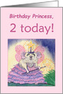 Birthday Princess, 2 today. 2nd birthday mouse fairy, card