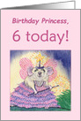 Birthday Princess, 6 today. 6th birthday mouse fairy, card