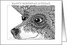 Happy 9th Birthday, Color-your-own card