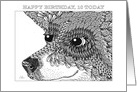 Happy 10th Birthday, Color-your-own card