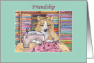 Corgi Dog Sewing, Friendship Quilt card