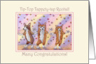 Tap Dancing Corgi Dogs Congratulations Card