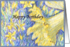 happy birthday paper greeting card flower card