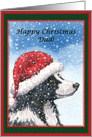 Christmas card, Dad, dog, Border Collie card