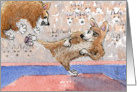 The Corgi Games, taekwondo, corgi, dog, Blank Note Card