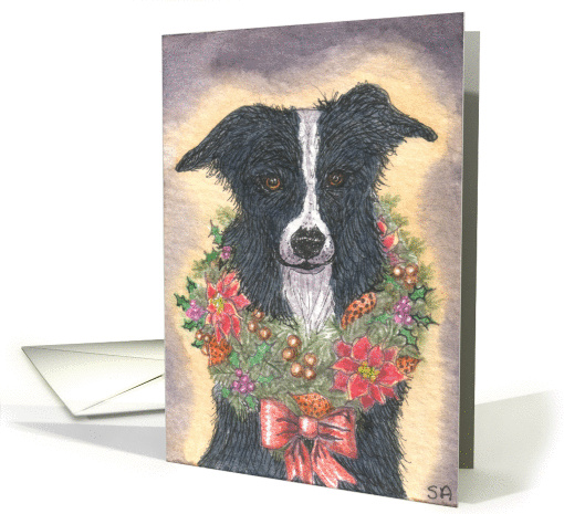 His posh, festive collar card (117616)