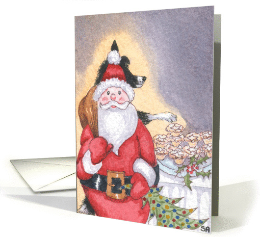If I can't see you, you can't see me pinch this mince pie... card