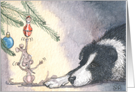 Peace on earth and goodwill to all chocolate-thieving mice card
