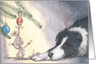 Peace on earth and goodwill to all chocolate-thieving mice card
