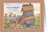 Old Lady Who Lived in a Shoe, Happy Birthday card