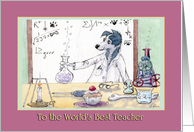 World’s best teacher. Border Collie scientist. card