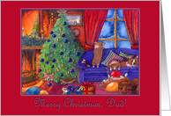 Merry Christmas Dad, Christmas Corgis. card