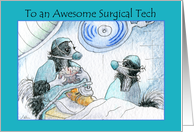 Awesome Surgical Tech, Border Collie Surgeon, Cat Patient card