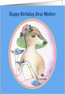 Happy Birthday Mother, afternoon tea. card