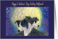 Happy Valentine’s Day Girlfriend, dog valentine card, card
