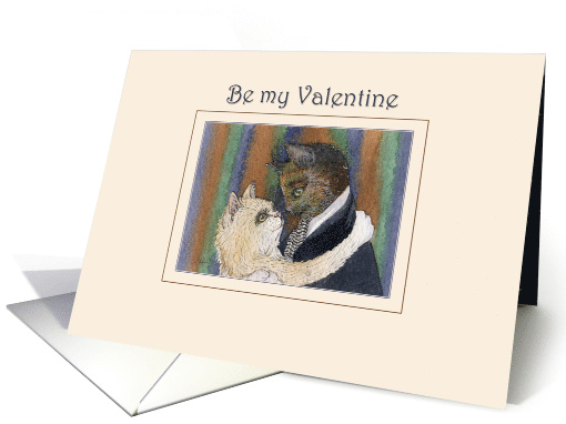 Be my valentine, romantic cats embracing, valentine card (1464280)