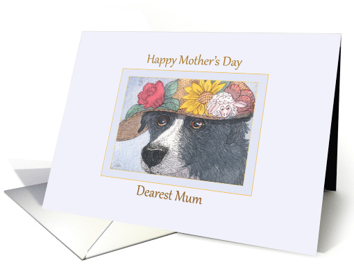 Happy Mother's Day, dearest Mum - Border Collie dog mother's day card