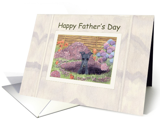 Happy Father's Day, dog in the garden card (1466754)