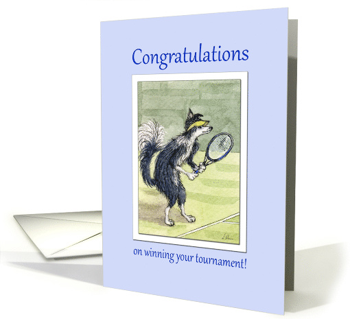 Congratulations tennis tournament win,border collie dog... (1471560)