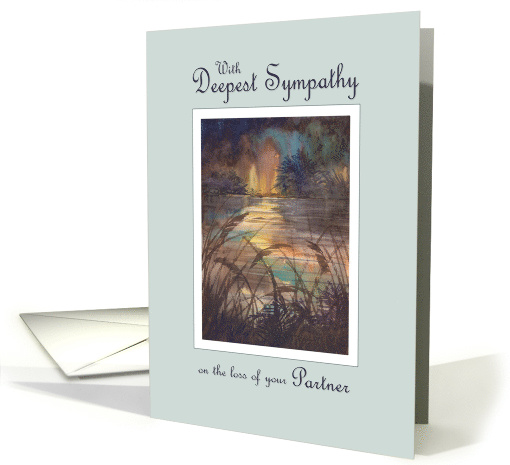 With Deepest Sympathy, loss of your partner, still waters card