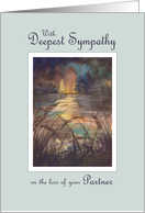 With Deepest Sympathy, loss of your partner, still waters card