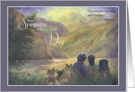Sympathy, loss of dog condolence Nature Mountains card