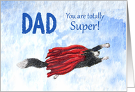 Father’s Day, Dad, you are totally super, border collie dog, hero card