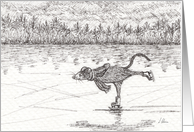 Ice-Skating Mouse, Blank card