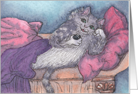 Silver Cat, Dictating Her Memoirs, Blank card