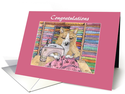 Congratulations, Fashion School Graduate Corgi Dog card (1577600)